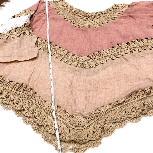 NWT💖BOHEMIAN CROCHET TUNIC TOP - Picture 7 of 7